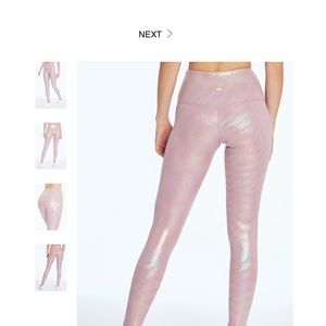Pink shiny mermaid leggings